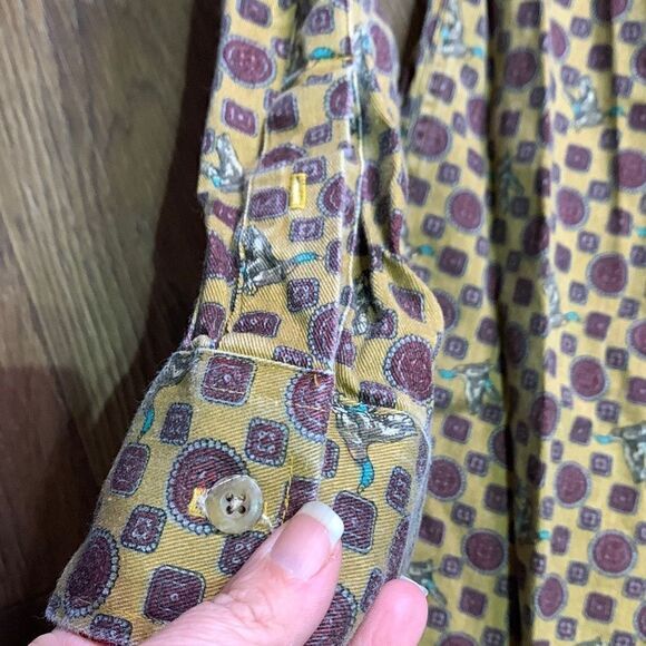 Vintage world island mallard button down shirt long sleeve duck mens VTG - Picture 6 of 8